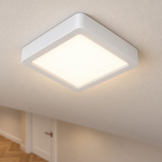 Eglo fueva 6 plafoniera led 7w cct 2700k 6500k 15cm moderna quadrata bianca