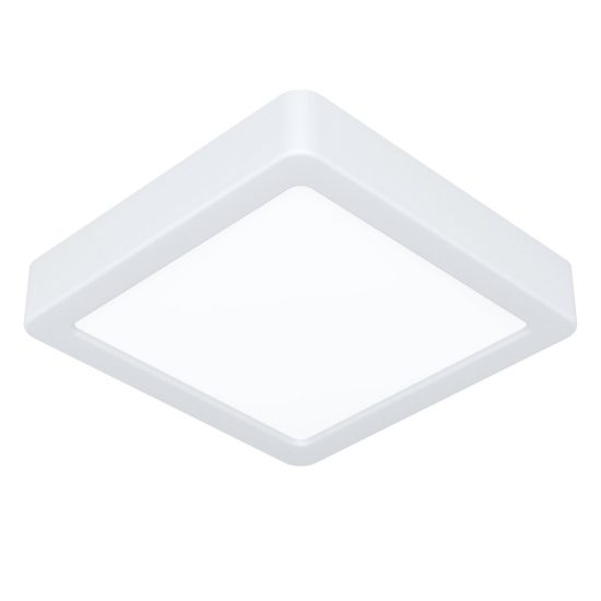 Eglo fueva 6 plafoniera led 7w cct 2700k 6500k 15cm moderna quadrata bianca