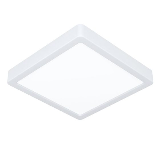 Eglo fueva 6 plafoniera led 10,5w cct 2700k 6500k 22cm moderna quadrata bianca