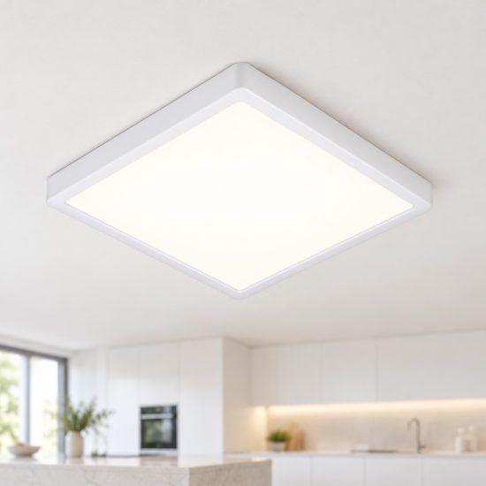 Eglo fueva 6 plafoniera led 13w cct 2700k 6500k 29cm moderna quadrata bianca
