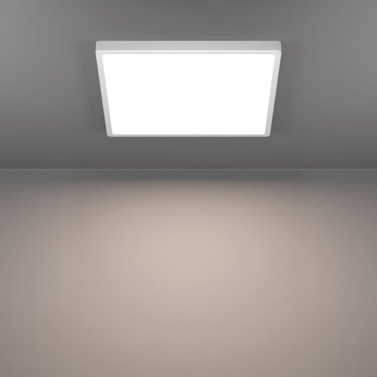Eglo fueva 6 plafoniera led 17,5w cct 2700k 6500k 39cm per camera da letto moderna quadrata bianca