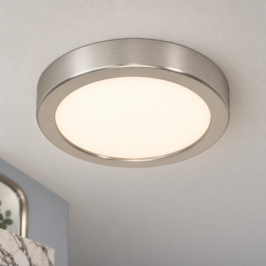 Eglo fueva 6 plafoniera led 7,5w cct 2700k 6500k 16,6cm moderna rotonda nichel