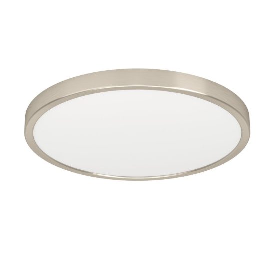 Eglo fueva 6 plafoniera led 17w cct 2700k 6500k 38,9cm per camera da letto moderna rotonda nichel