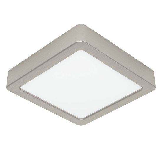 Eglo fueva 6 plafoniera led 7w cct 2700k 6500k 15cm moderna quadrata nichel