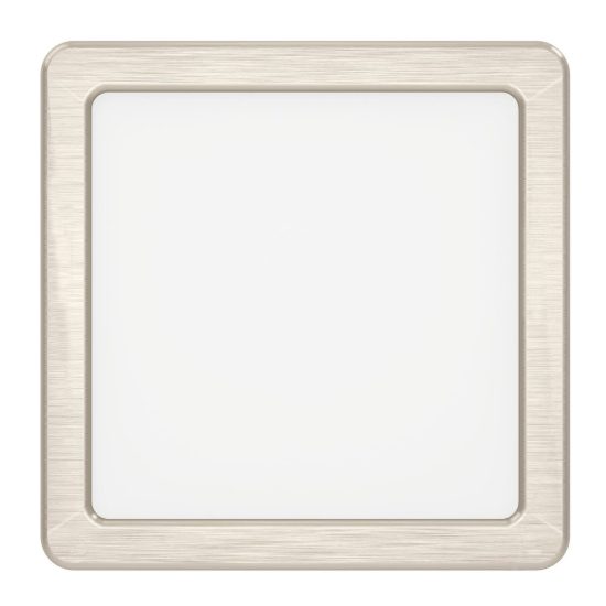 Eglo fueva 6 plafoniera led 7w cct 2700k 6500k 15cm moderna quadrata nichel
