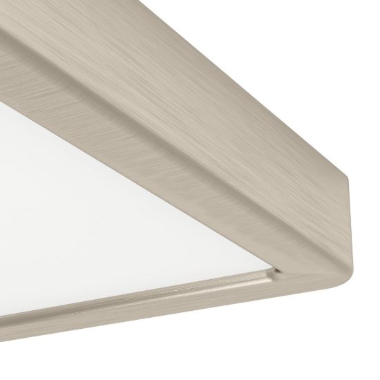 Eglo fueva 6 plafoniera led 7w cct 2700k 6500k 15cm moderna quadrata nichel