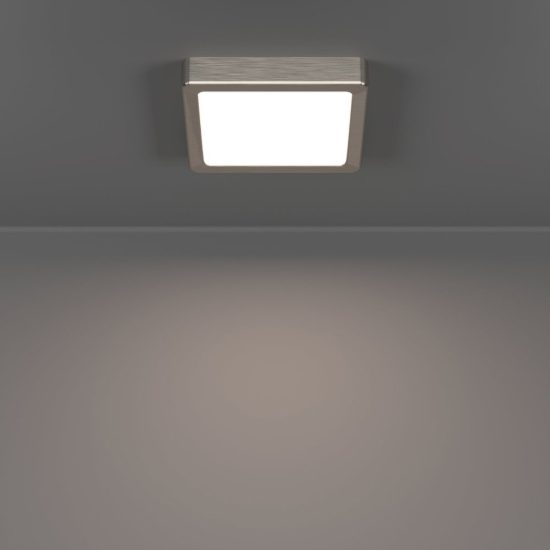 Eglo fueva 6 plafoniera led 7w cct 2700k 6500k 15cm moderna quadrata nichel