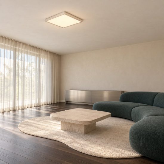 Eglo fueva 6 plafoniera led 17,5w cct 2700k 6500k 39cm per camera da letto moderna quadrata nichel