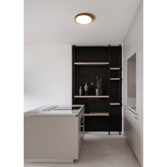 Eglo fueva 6 plafoniera led 14,2w cct 2700k 6500k 27,8cm ip44 moderna rotonda nera