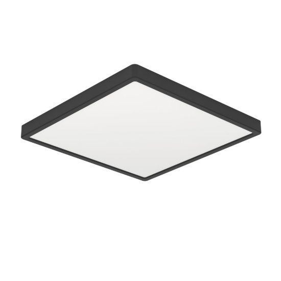 Eglo fueva 6 plafoniera led 7w cct 2700k 6500k 15cm ip44 moderna quadrata nera