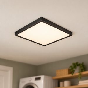Eglo fueva 6 plafoniera led 10,5w cct 2700k 6500k 22cm ip44 moderna quadrata nera