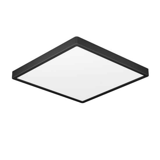Eglo fueva 6 plafoniera led 10,5w cct 2700k 6500k 22cm ip44 moderna quadrata nera