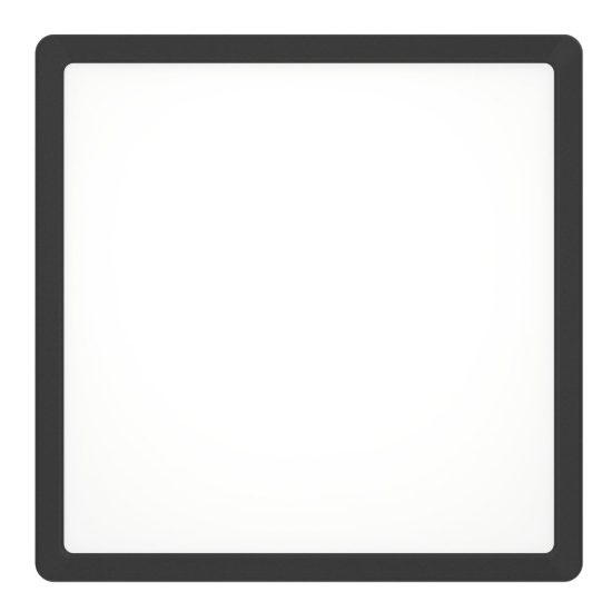 Eglo fueva 6 plafoniera led 13w cct 2700k 6500k 29cm ip44 moderna quadrata nera