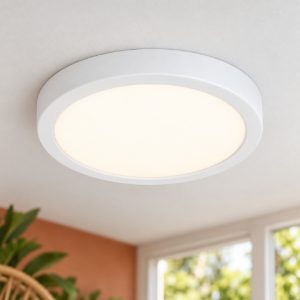 Eglo fueva 6 plafoniera led 11,5w cct 2700k 6500k 21,1cm ip44 per bagno moderna rotonda bianca
