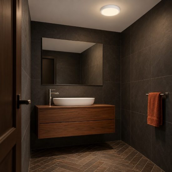 Eglo fueva 6 plafoniera led 11,5w cct 2700k 6500k 21,1cm ip44 per bagno moderna rotonda bianca