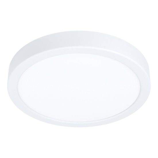 Eglo fueva 6 plafoniera led 11,5w cct 2700k 6500k 21,1cm ip44 per bagno moderna rotonda bianca
