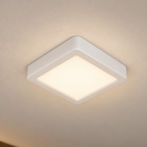 Eglo fueva 6 plafoniera led 7w cct 2700k 6500k 15cm ip44 per bagno moderna quadrata bianca