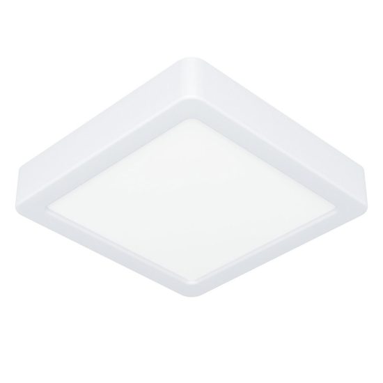 Eglo fueva 6 plafoniera led 7w cct 2700k 6500k 15cm ip44 per bagno moderna quadrata bianca