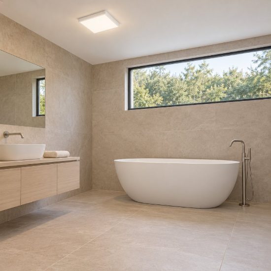 Eglo fueva 6 plafoniera led 13w cct 2700k 6500k 29cm ip44 per bagno moderna quadrata bianca