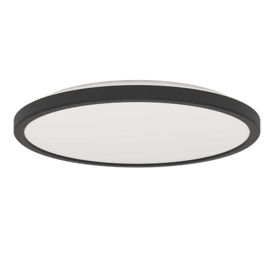 Eglo rovito plafoniera led 13,9w cct 2700k 6500k 30cm ip44 moderna nera