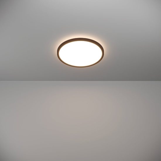 Eglo rovito plafoniera led 13,9w cct 2700k 6500k 30cm ip44 moderna nera