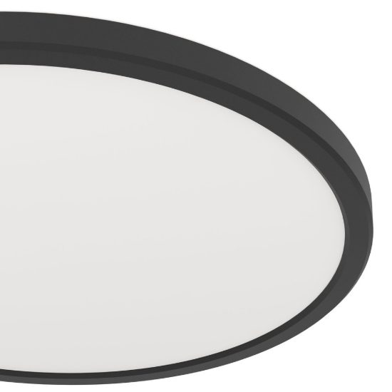 Eglo rovito plafoniera led 13,9w cct 2700k 6500k 30cm ip44 moderna nera