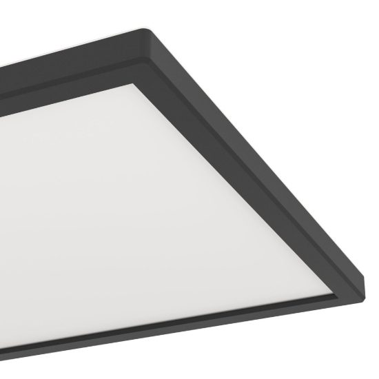 Eglo rovito plafoniera led 13,4w cct 2700k 6500k 29cm ip44 moderna nera