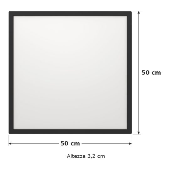 Eglo rovito plafoniera led 17w cct 2700k 6500k 50cm ip44 moderna nera