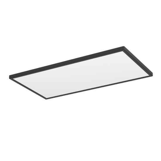 Eglo rovito plafoniera led 17,2w cct 2700k 6500k 57x30cm ip44 moderna nera