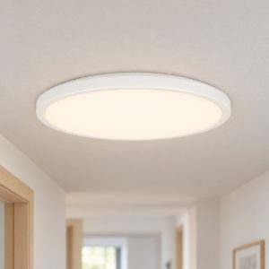 Eglo rovito plafoniera led 13,9w cct 2700k 6500k 30cm ip44 per bagno moderna bianca