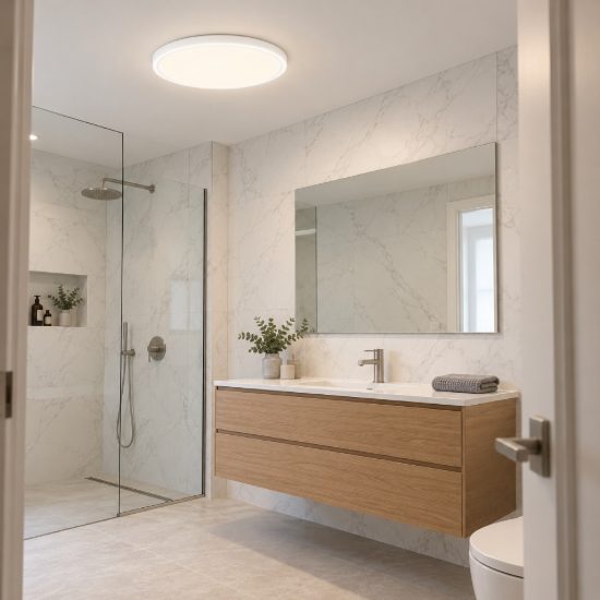 Eglo rovito plafoniera led 13,9w cct 2700k 6500k 30cm ip44 per bagno moderna bianca