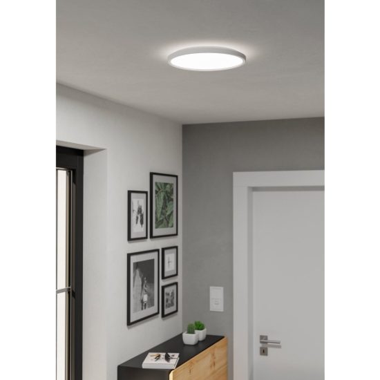 Eglo rovito plafoniera led 13,9w cct 2700k 6500k 30cm ip44 per bagno moderna bianca