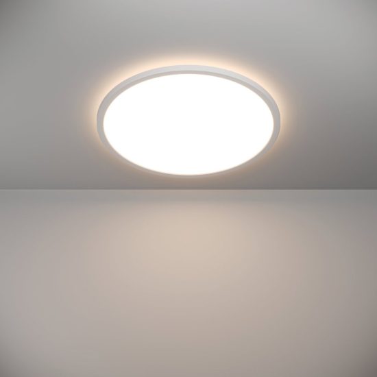 Eglo rovito plafoniera led 16,8w cct 2700k 6500k 50cm ip44 per bagno moderna bianca
