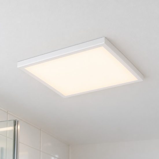 Eglo rovito plafoniera led 13,4w cct 2700k 6500k 29cm ip44 per bagno moderna bianca