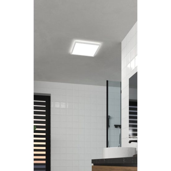 Eglo rovito plafoniera led 17,6w cct 2700k 6500k 39cm ip44 per bagno moderna bianca