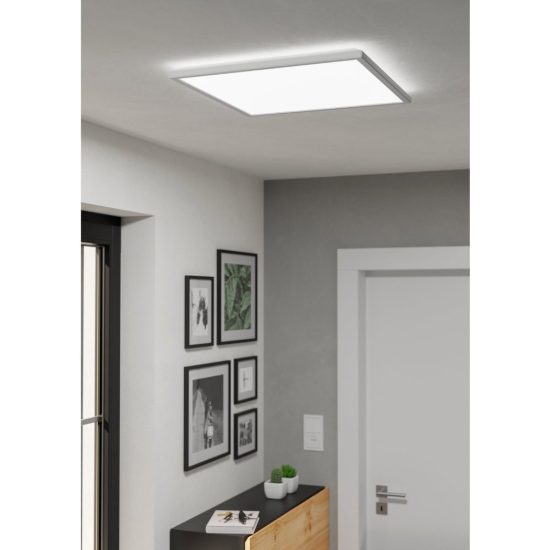 Eglo rovito plafoniera led 17w cct 2700k 6500k 50cm ip44 per bagno moderna bianca