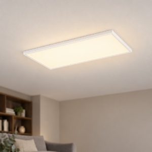 Eglo rovito plafoniera led 17,2w cct 2700k 6500k 57x30cm ip44 per bagno moderna bianca