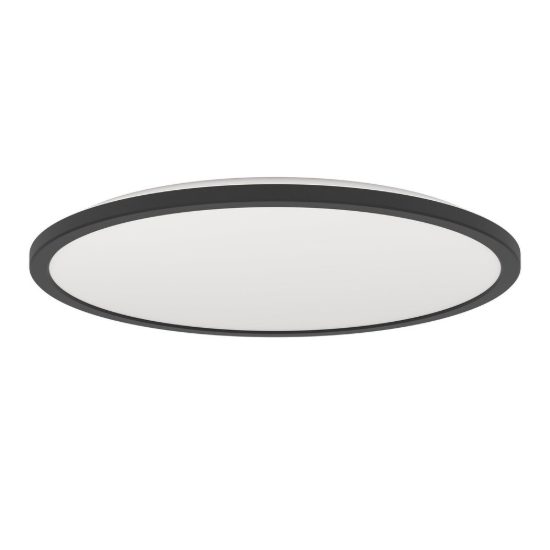Eglo rovito r plafoniera led 16,8w cct 2700k 6500k 50cm ip44 con telecomando moderna nera
