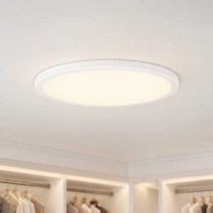 Eglo rovito r plafoniera led 18,5w cct 2700k 6500k 38,9cm ip44 con telecomando per bagno moderna bianca