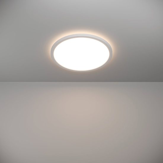 Eglo rovito r plafoniera led 18,5w cct 2700k 6500k 38,9cm ip44 con telecomando per bagno moderna bianca