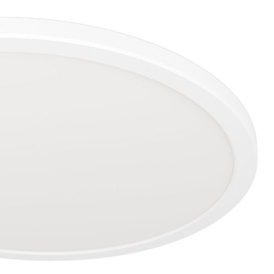 Eglo rovito r plafoniera led 18,5w cct 2700k 6500k 38,9cm ip44 con telecomando per bagno moderna bianca