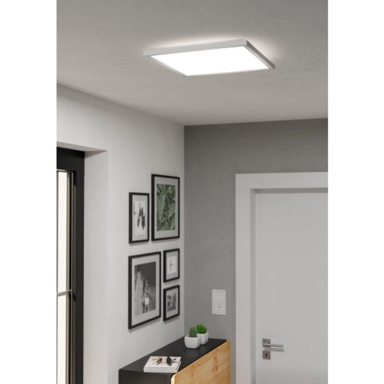 Eglo rovito r plafoniera led 17,6w cct 2700k 6500k 39cm ip44 con telecomando per bagno moderna bianca