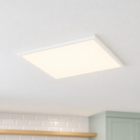 Eglo rovito r plafoniera led 17w cct 2700k 6500k 50cm ip44 con telecomando per bagno moderna bianca