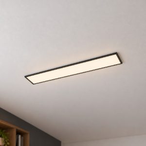 Eglo moradillo plafoniera led 33w cct 2700k 6500k 119,5cm per cucina moderna nera