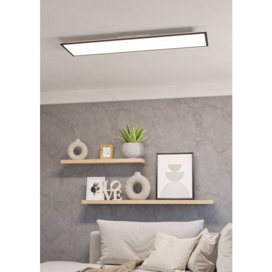 Eglo moradillo plafoniera led 33w cct 2700k 6500k 119,5cm per cucina moderna nera