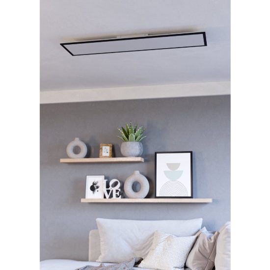 Eglo moradillo plafoniera led 33w cct 2700k 6500k 119,5cm per cucina moderna nera