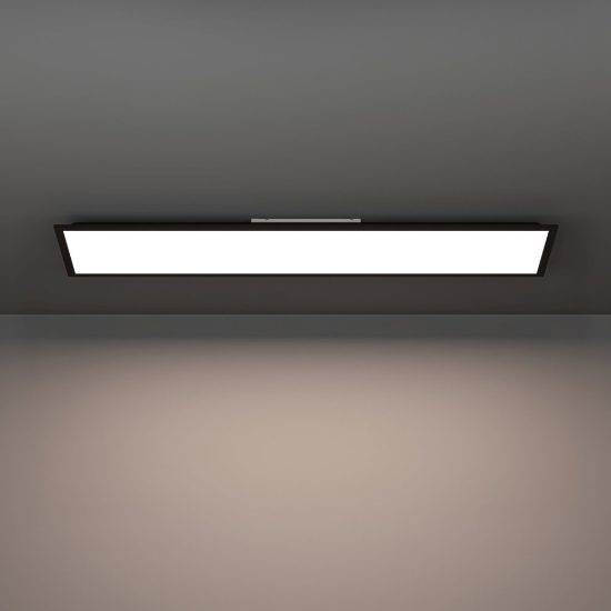 Eglo moradillo plafoniera led 33w cct 2700k 6500k 119,5cm per cucina moderna nera