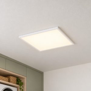 Eglo moradillo plafoniera led 18,8w cct 2700k 6500k 39,3cm per camera da letto moderna bianca