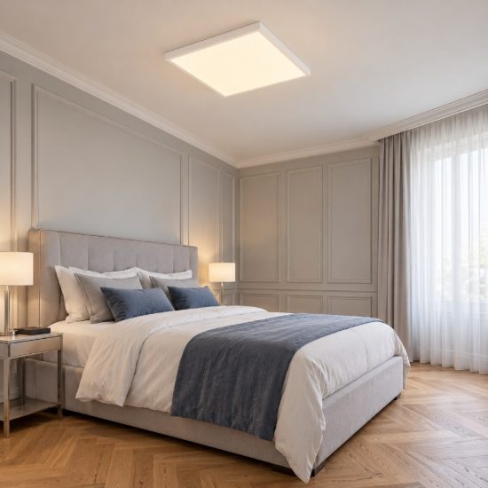 Eglo moradillo plafoniera led 18,8w cct 2700k 6500k 39,3cm per camera da letto moderna bianca