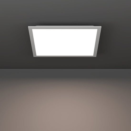 Eglo moradillo plafoniera led 18,8w cct 2700k 6500k 39,3cm per camera da letto moderna bianca